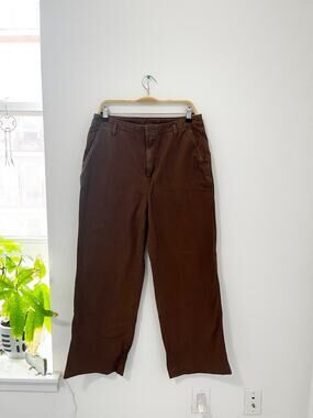 Gap Brown Loose Khaki Pants Size 12